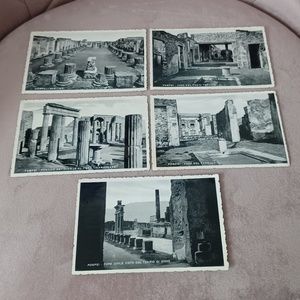 Vintage 1940s Photo Postcards Pompei , Italy